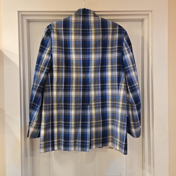 O'Connells Authentic Cotton Madras Plaid Gingham Sport Coat Blazer Mens 40R - Picture 8 of 14